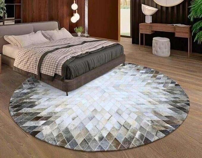 Geometric Patterned Cowhide Rugs - Image 6